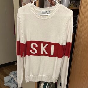 White and Red Sweater